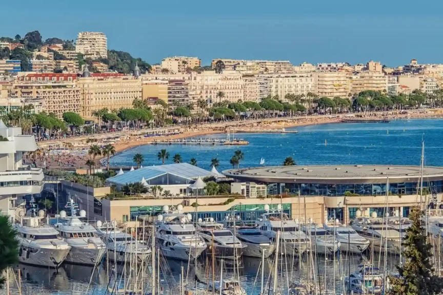 A praia da Croisette