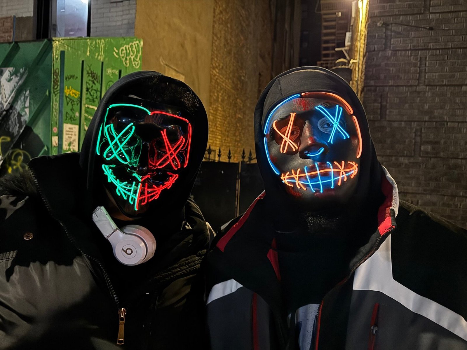 LED masks at the Village Halloween Parade