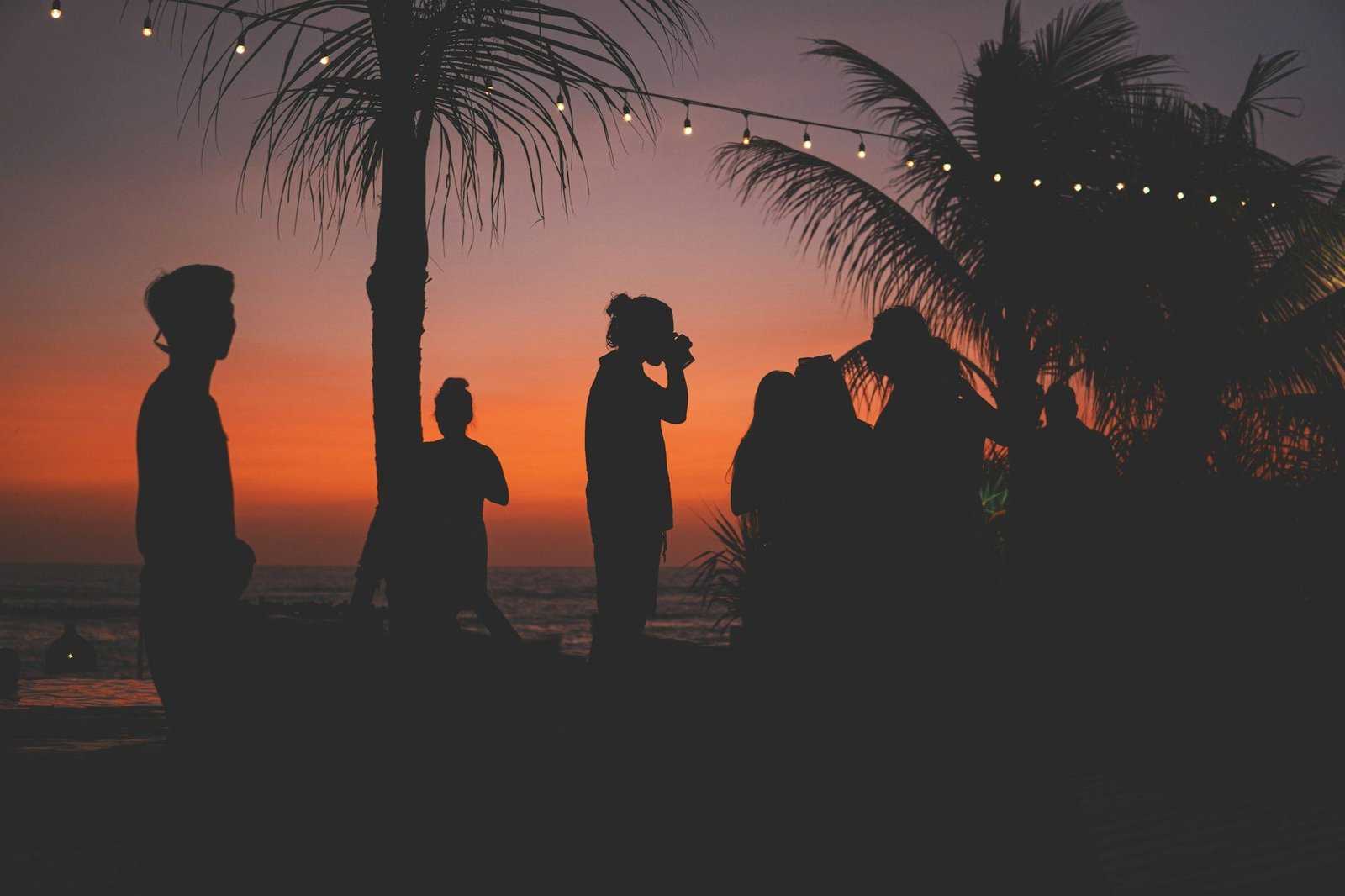 O fim de tarde na areia